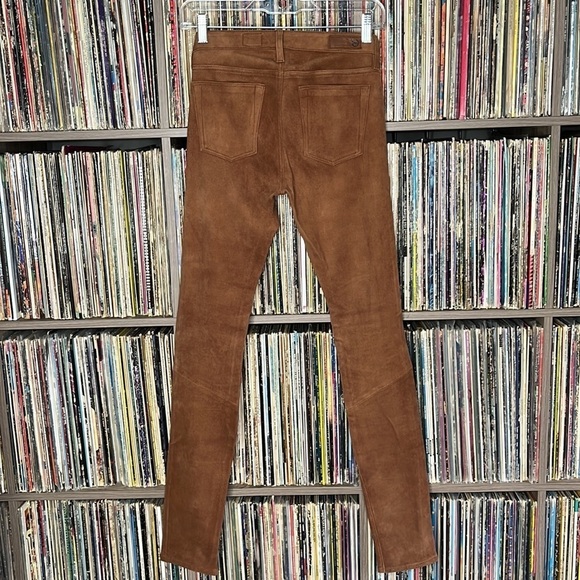 AG Adriano Goldschmied The Suede Legging Ankle Jean in 100% Lamb Leather Size 26 - Picture 7 of 11
